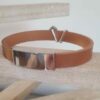 Bracelet homme en cuir nautique marron et passant cheval