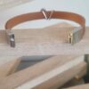 Bracelet homme en cuir nautique marron et passant cheval